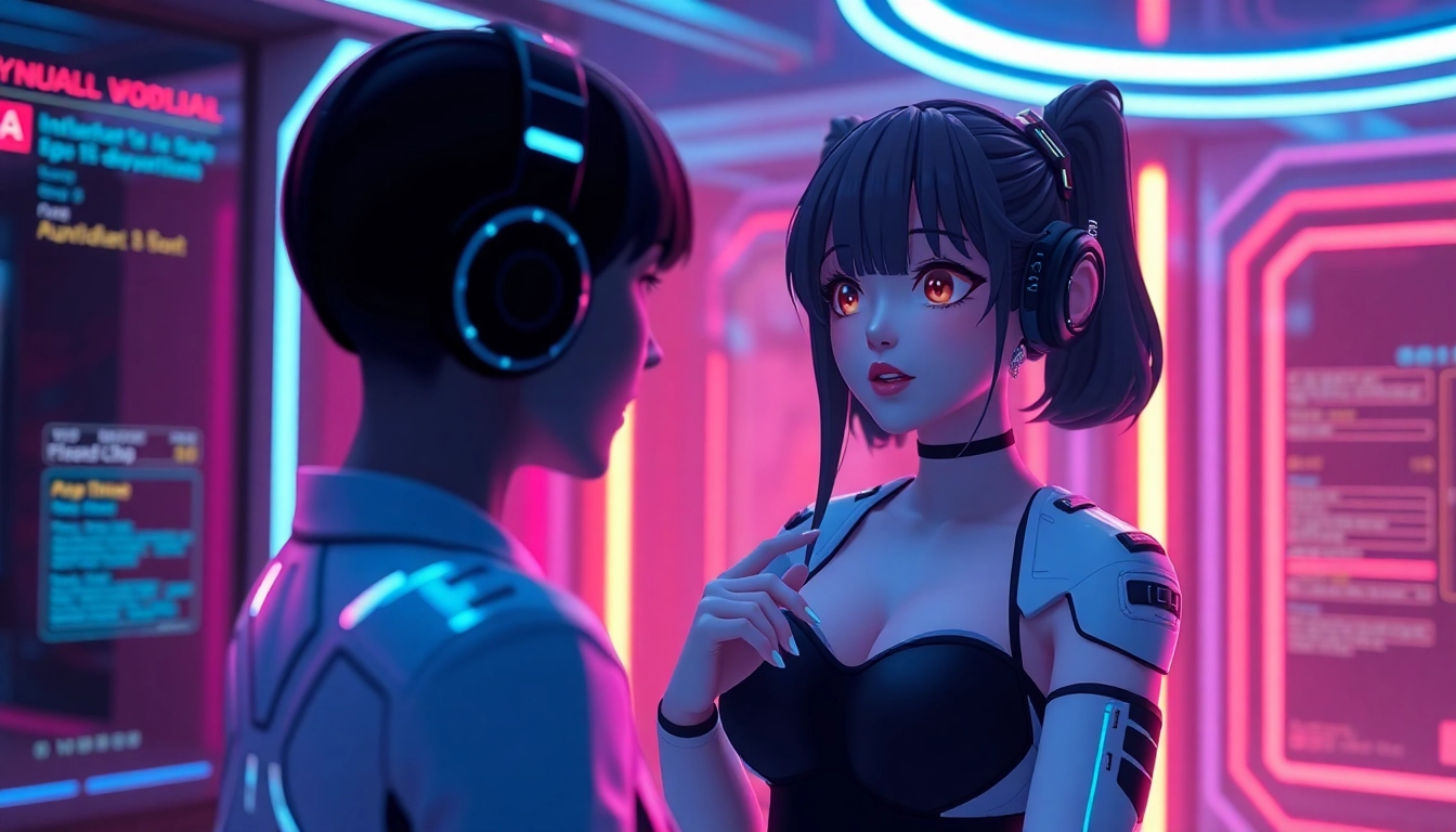 An engaging NSFW AI chat interface featuring a realistic female avatar for unfiltered conversations, emphasizing AI intimacy experiences.